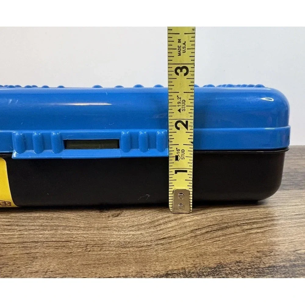 VTG Looney Tunes Taz Spacemaker Pencil Box Storage Case Blue Retro USA